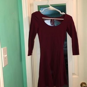 Cute maroon skater dress